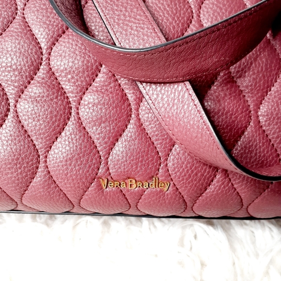 Vera Bradley Avery Claret Leather Tote - Picture 10 of 15